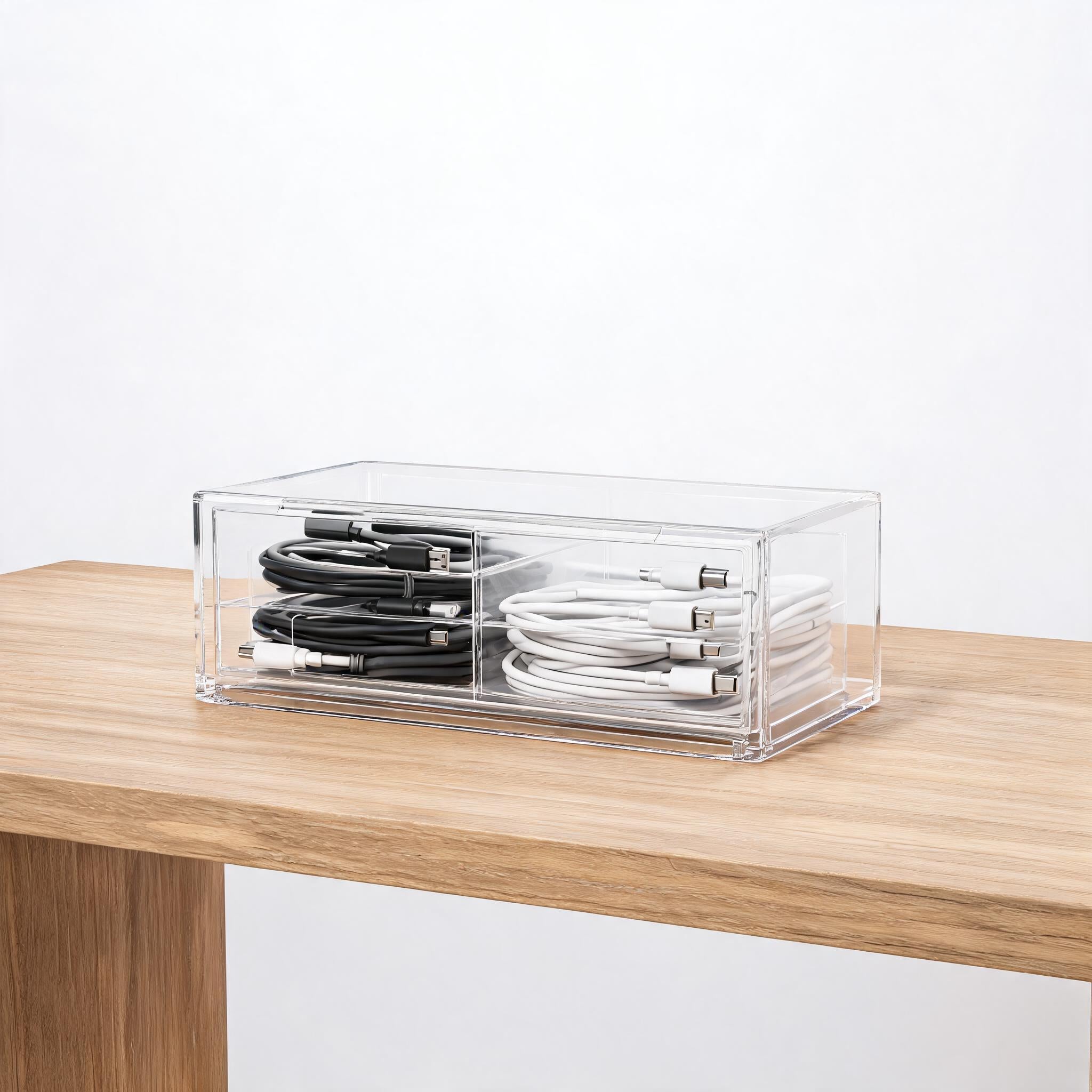 Desktop Cable Management Box - Clear