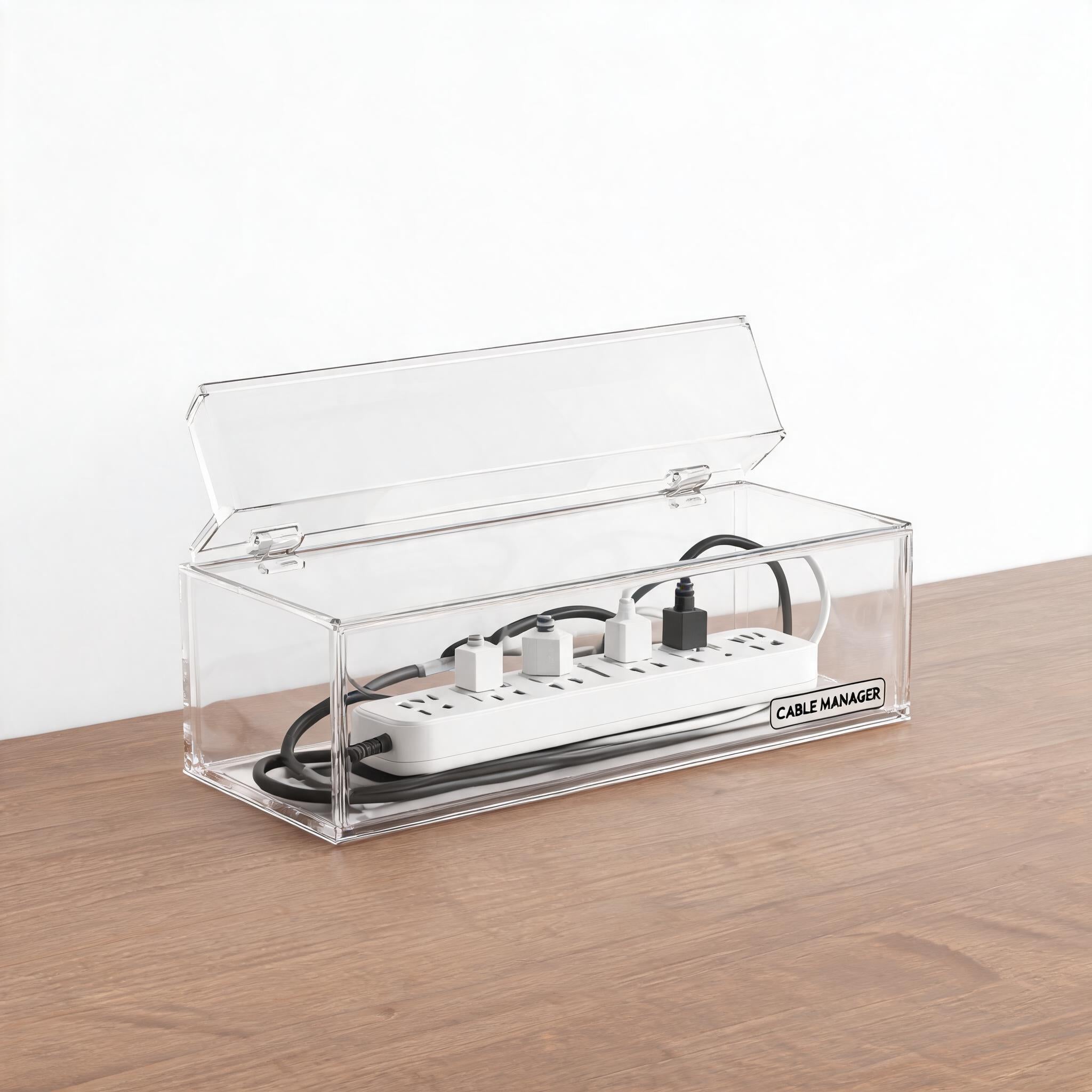 Desktop Cable Management Box with Lid - Dustproof