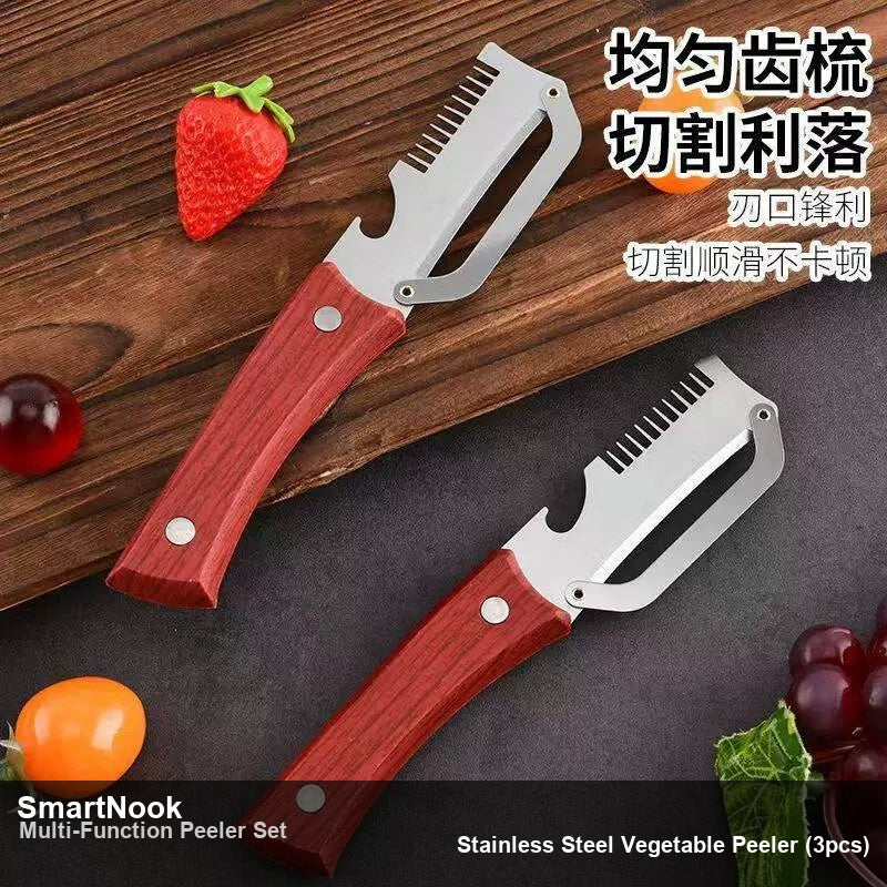 Multi-Function Kitchen Peeler Set - Stainless Steel Vegetable Peeler (3pcs)
