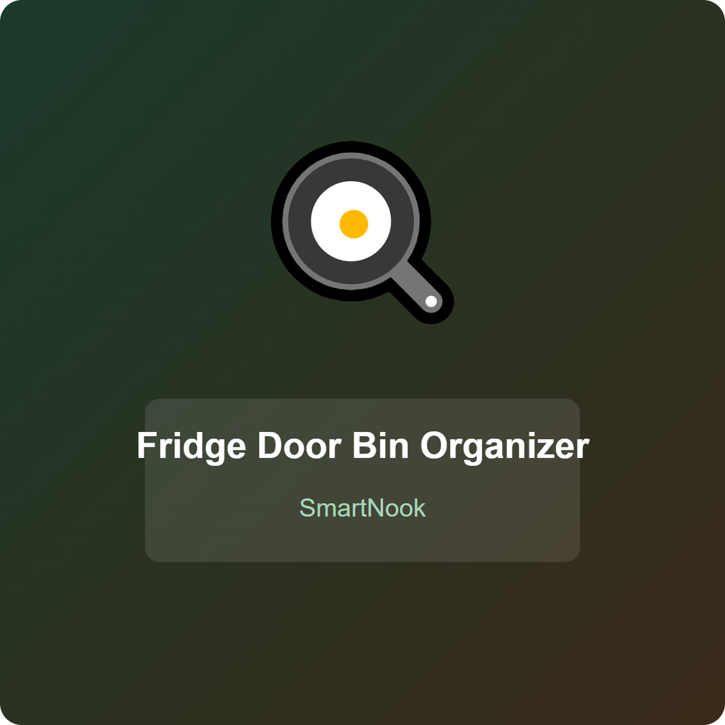 Fridge Door Bin Organizer - Compartment Divider for Refrigerator (Set of 6)