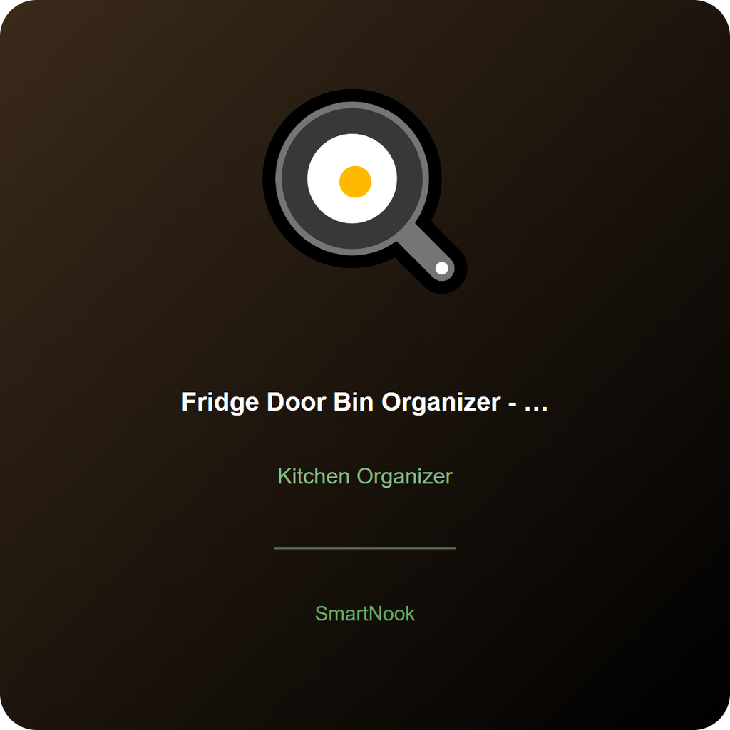 Fridge Door Bin Organizer - Compartment Divider for Refrigerator (Set of 6)