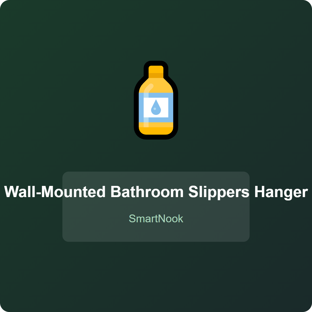 Wall-Mounted Bathroom Slippers Hanger - No-Drill Shoe Organizer (Grey)