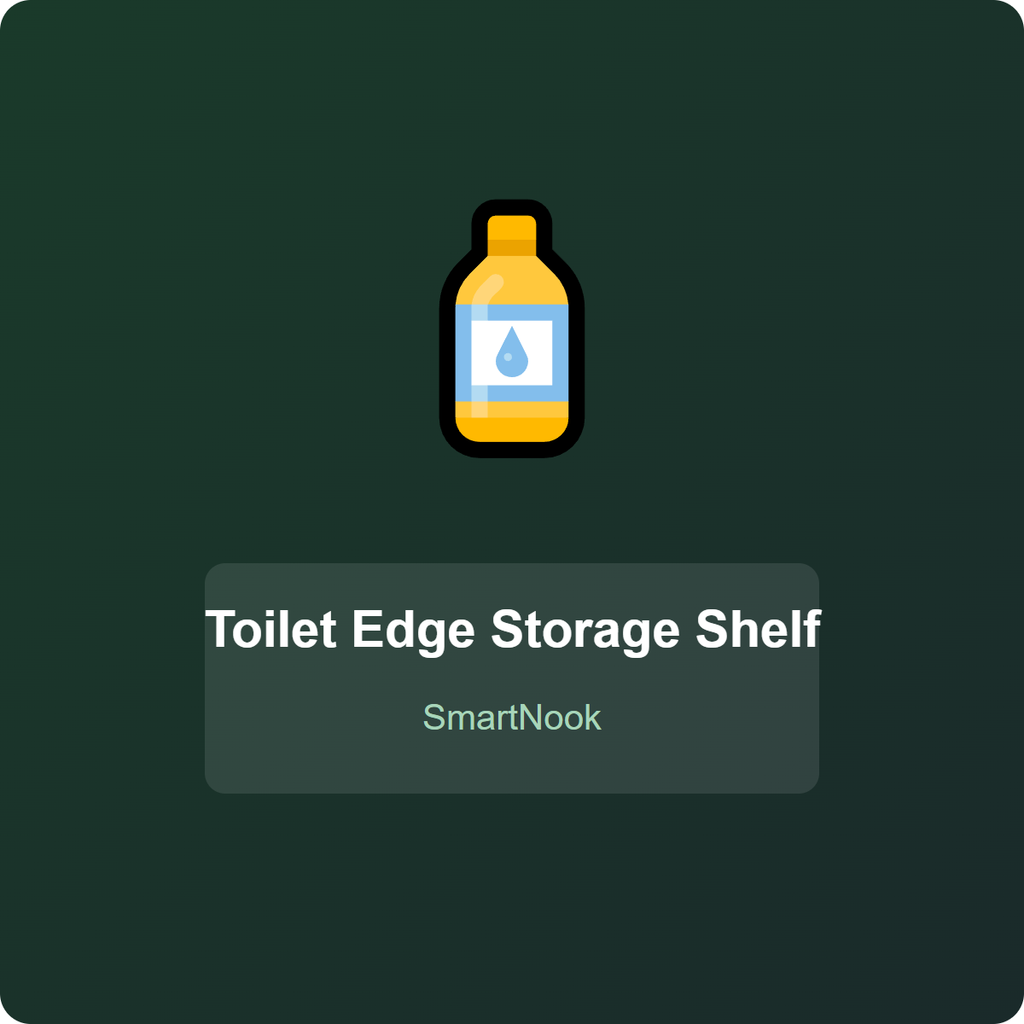Toilet Edge Storage Shelf - Bathroom Space Saver Organizer