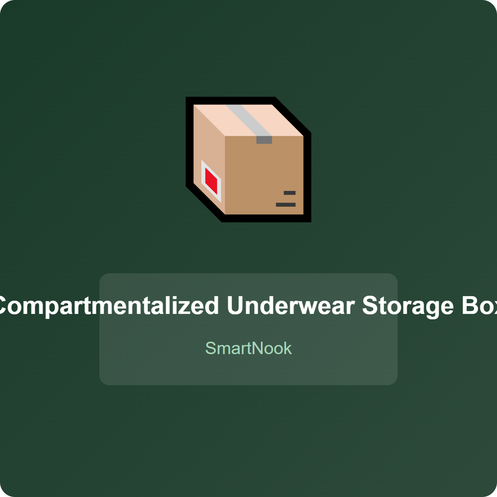 Compartmentalized Underwear Storage Box - Socks and Bra Organizer (Grey)