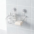 Foldable Vacuum Suction Storage Basket - Bathroom Organizer